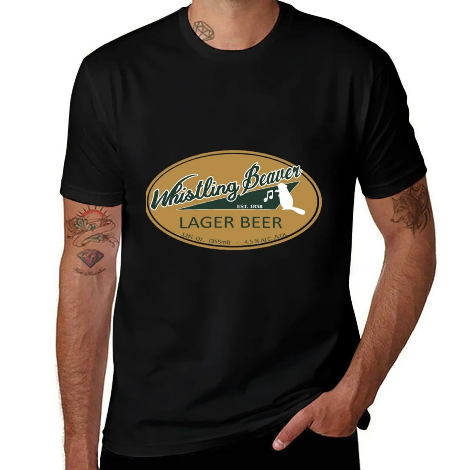 

Whistling Beaver Lager FarCry5 Design T-Shirt cute tops summer clothes hippie clothes Men's cotton t-shirt