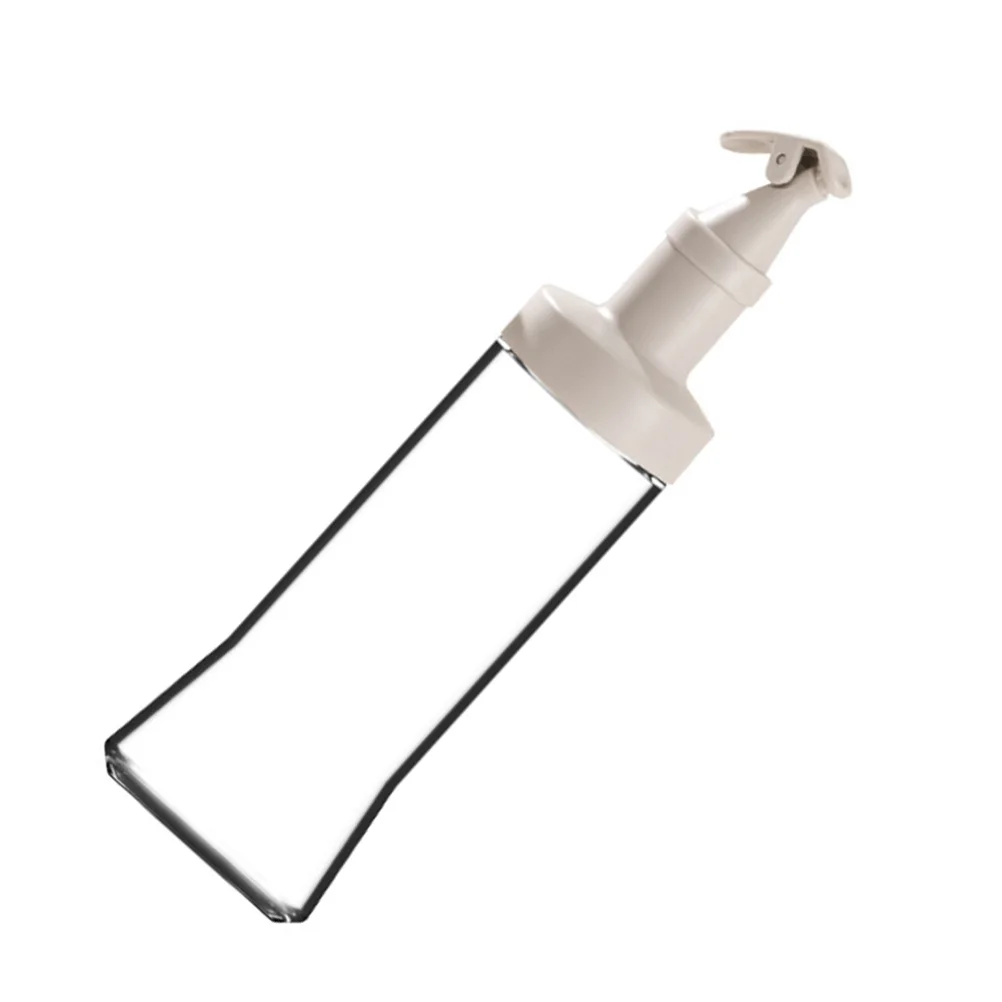 

1Pcs Glass Oil Bottle with Anti- for Kitchen Cooking Storage Large Capacity Press-to-Open Lid Round Body Smooth Easy