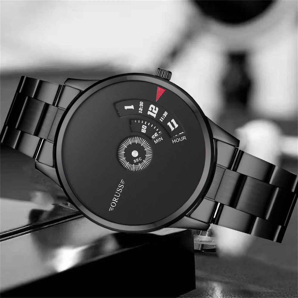 Schwarze Herrenuhr für Jugendliche und Studenten, coole Persönlichkeit, modische, hochwertige Herrenuhren