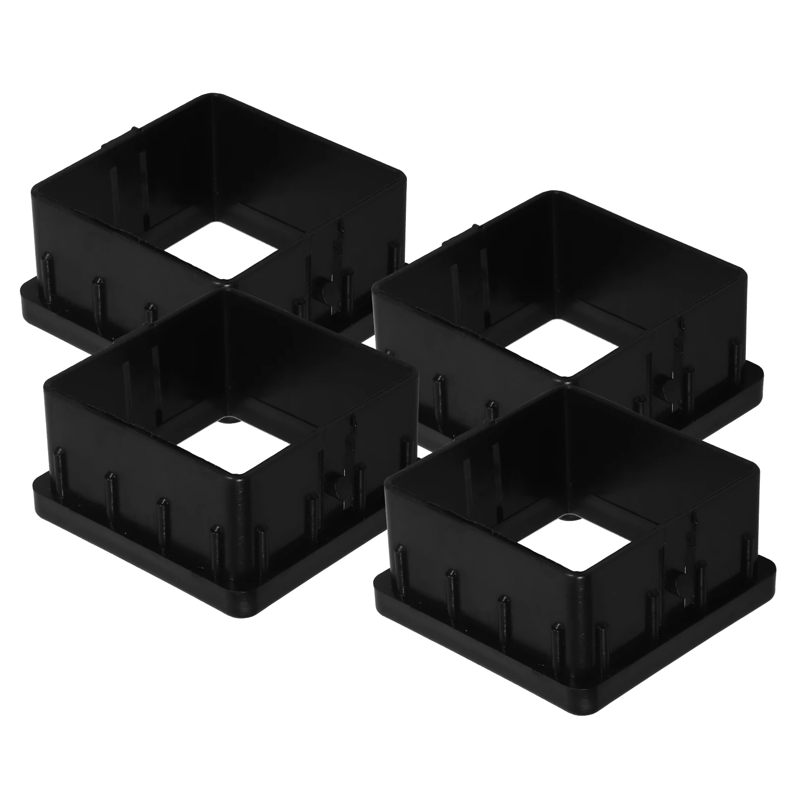 

4 Pcs Hollow Square Tube Sleeve Fitness Equipment Adapter Lightweight Durable PP PA Material Tubing Conversion Fitting