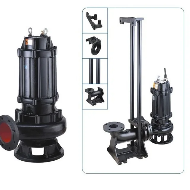High lift and large flow sewage submersible sewage pump 45kw with coupling device 150-350 caliber =