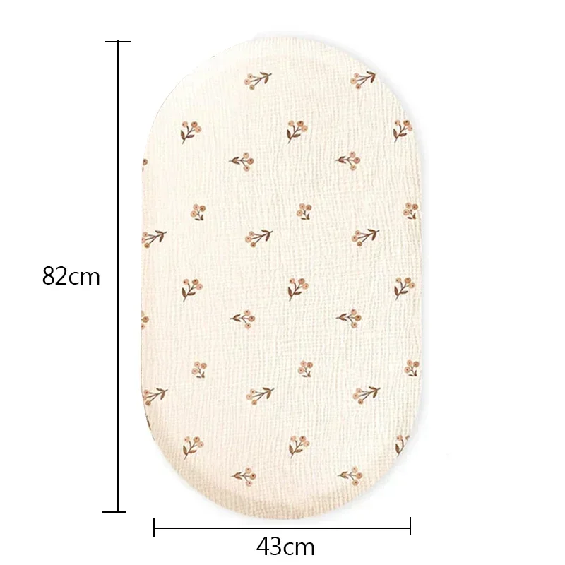 Baby Bassinet Sheet Ultra Soft Fitted Sheet Universal Fit for Bassinets Baby Cradle Moses Basket Oval Rectangle Pad/Mattress