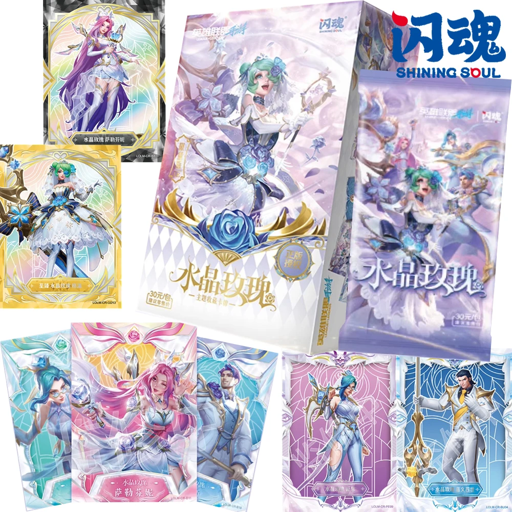 

Genuine SHINING SOUL League of Legends Collection Cards Crystal Rose Series MOBA Game Roles Rare Limited Cards Exquisite Gifts