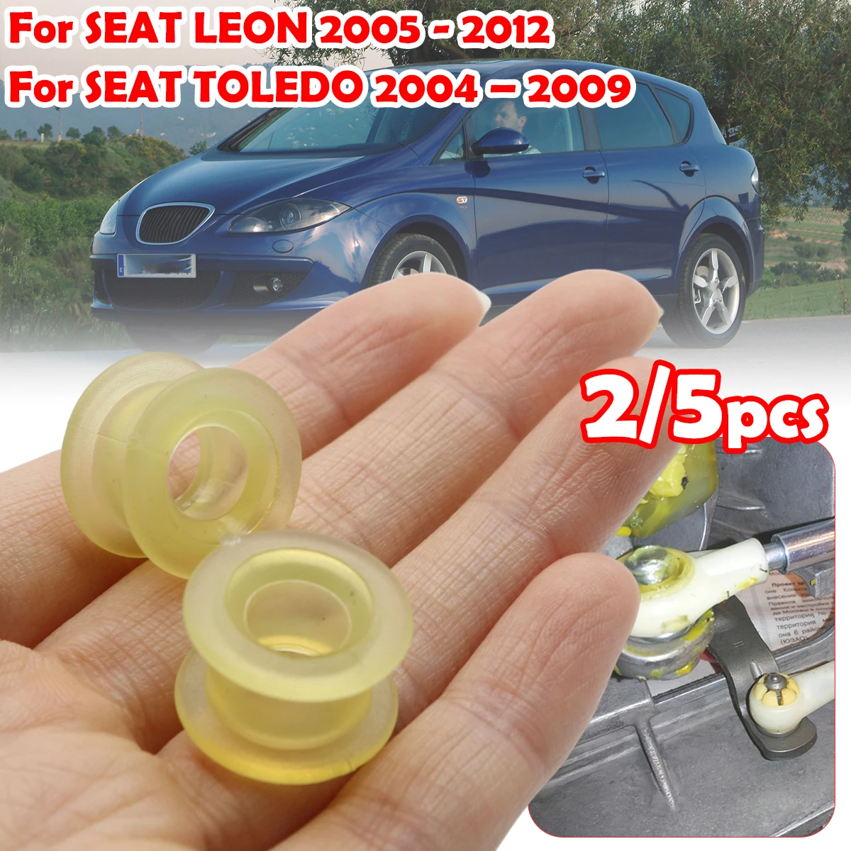 

2/5pc For SEAT LEON 2005 - 2012 TOLEDO 2004 – 2009 Gearbox Shifter Cable End Saver Bushing Selector Lever Trambulator Repair Kit