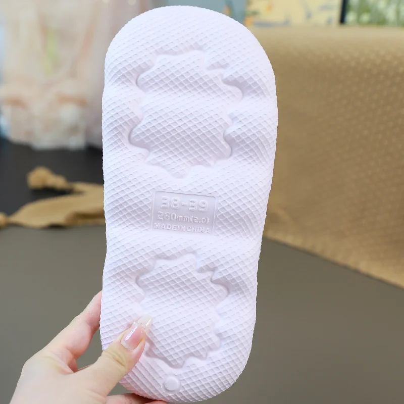 Winter Warm White Cloud Slippers Home Woman High Heels 5cm Thick Bottom Fur Slides Non-slip Ladies Warm Half Wrap Indoor Shoes - Image 4
