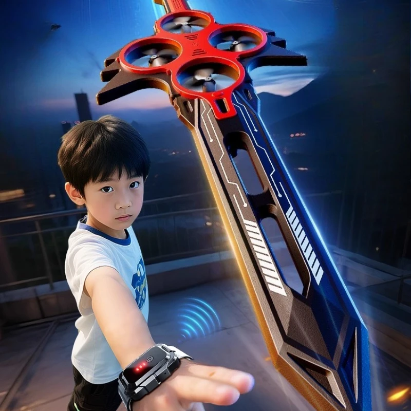 

Royal sword flight remote control flying sword 2025 new children's luminous sword black technology toy boy hand-controlled drone