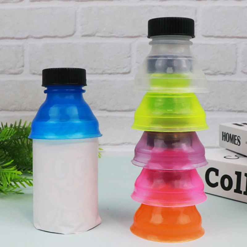 6 pezzi di plastica riutilizzabile distributore di acqua di birra coperchio di protezione tappi coperchio bottiglia Top Soda Saver può Cap accessori di moda