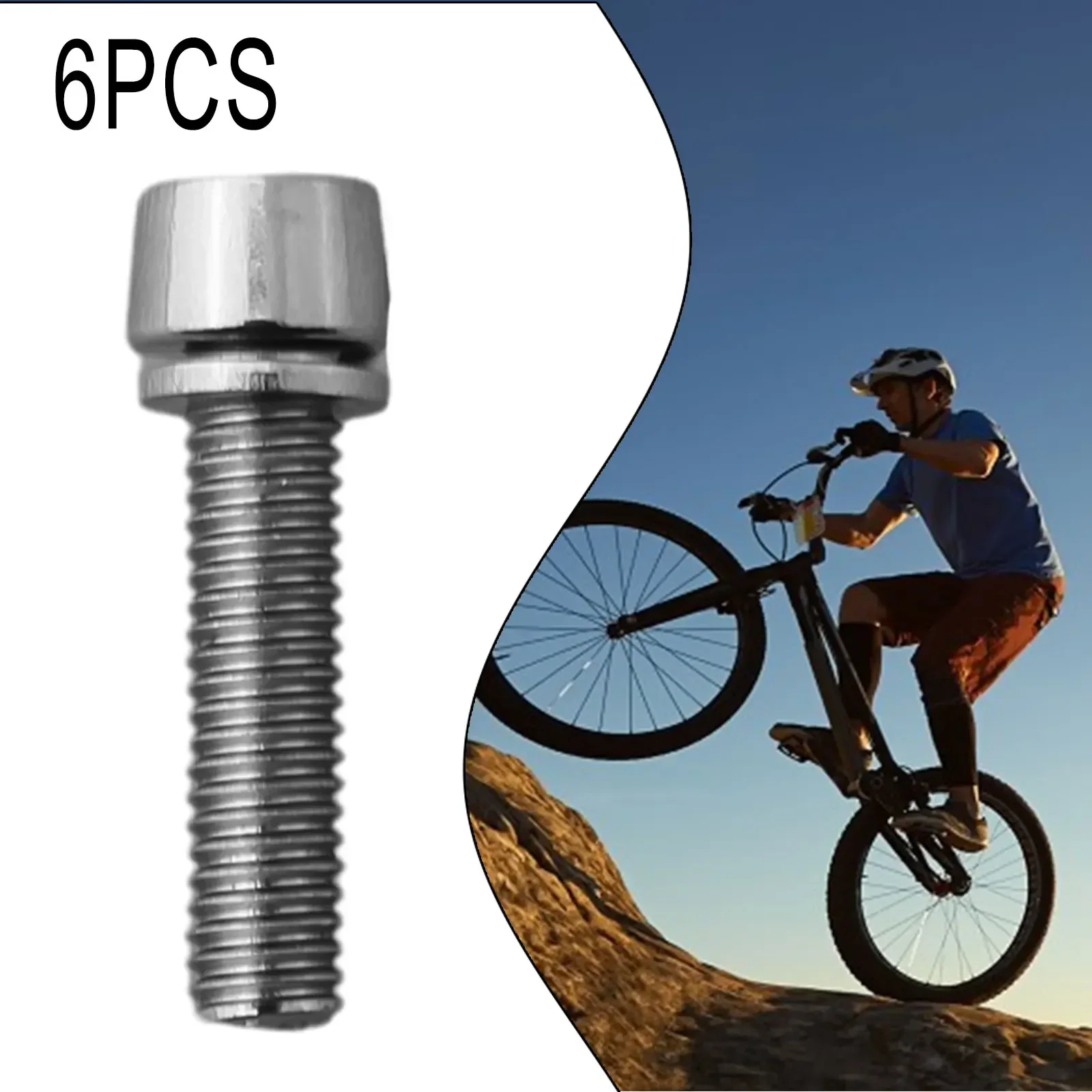 6PCS/Box Bike Steering Stem Screws Stainless Steel Screws High Strength Bolts M5/M6 Road Cycle Bicycle Handle Screw