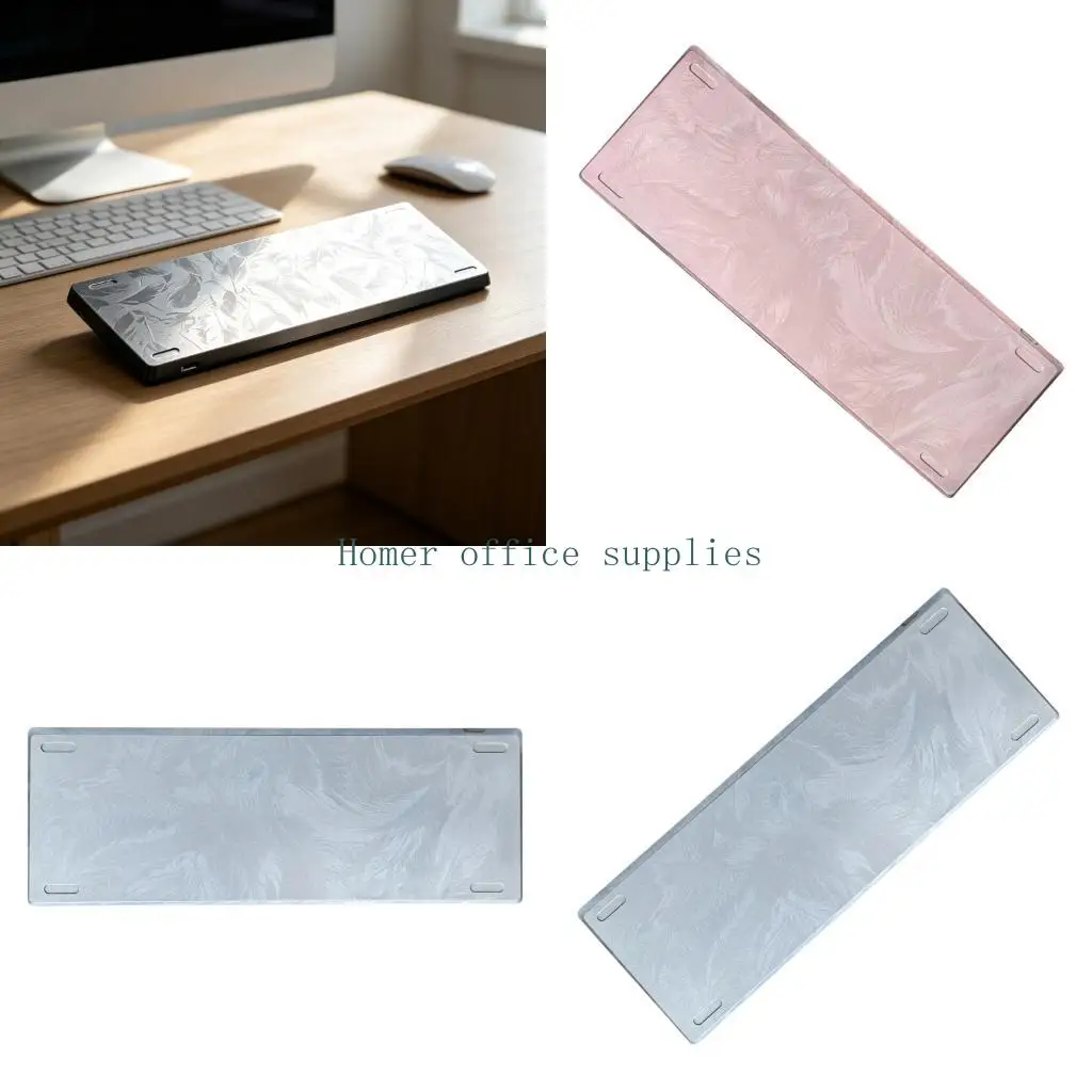 K43B Keyboard Aluminum Enclosure Case for GH60 Projects, Feather Texture Shell with Side Cable Port and Grip Feet Support