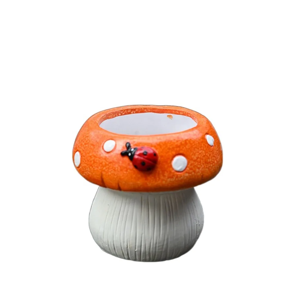 

Desktop Ornament Ceramic Mushroom Vase Modern Creative Flower Pot Exquisite Hydroponic Plant Utensils Succulent