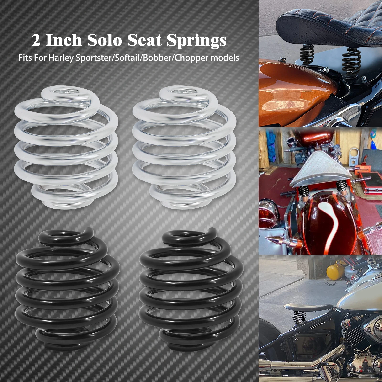 Motorrad Solo Sitz Federn Montieren Fahrer Sattel Frühling Kit Für Harley Touring Road King Sportster Softail Dyna Bobber Chopper
