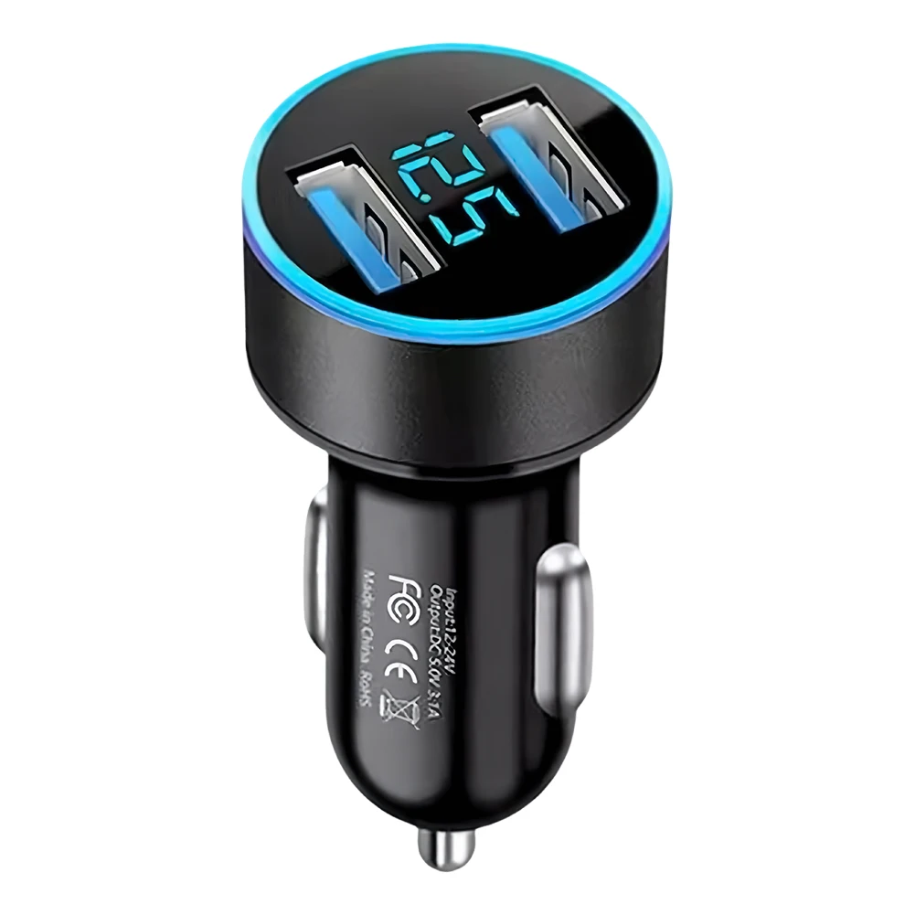 36W Car Fast Charging Adapter Voltage Display PD QC3.0 Cigarette Lighter Socket Splitter Phone Charger for iPhone 14 iPad Xiaomi