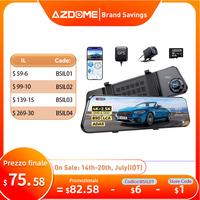 AZDOME PG17 MAX Front and Rear Dash Cam 12 Inch Touch Screen Car DVR 4K+2.5K Rearview Mirror Camera GPS WIFI Voice Control ADAS