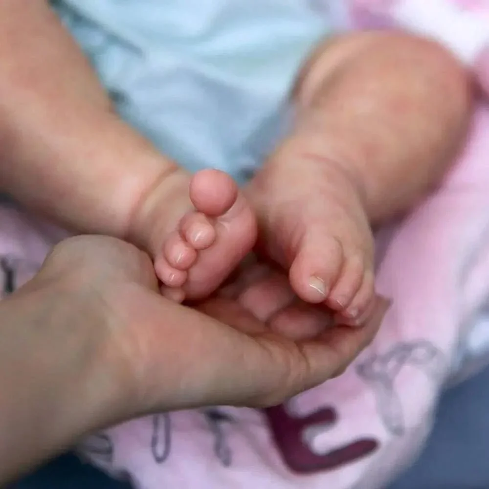 دمية تولد من جديد 50 سم - جسم فتاة من الفينيل السيليكوني بالكامل - 20 بوصة ثلاثية الأبعاد مطلية بالجلد لعبة دمية واقعية هدية عيد الميلاد