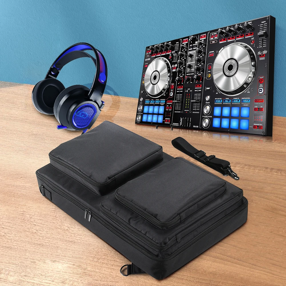 DJ-Controller-Umhängetasche mit verstellbarem Riemen, kratzfester Aufbewahrung für Pioneer DDJ-SR2 und Traktor Kontrol S4 Mk3