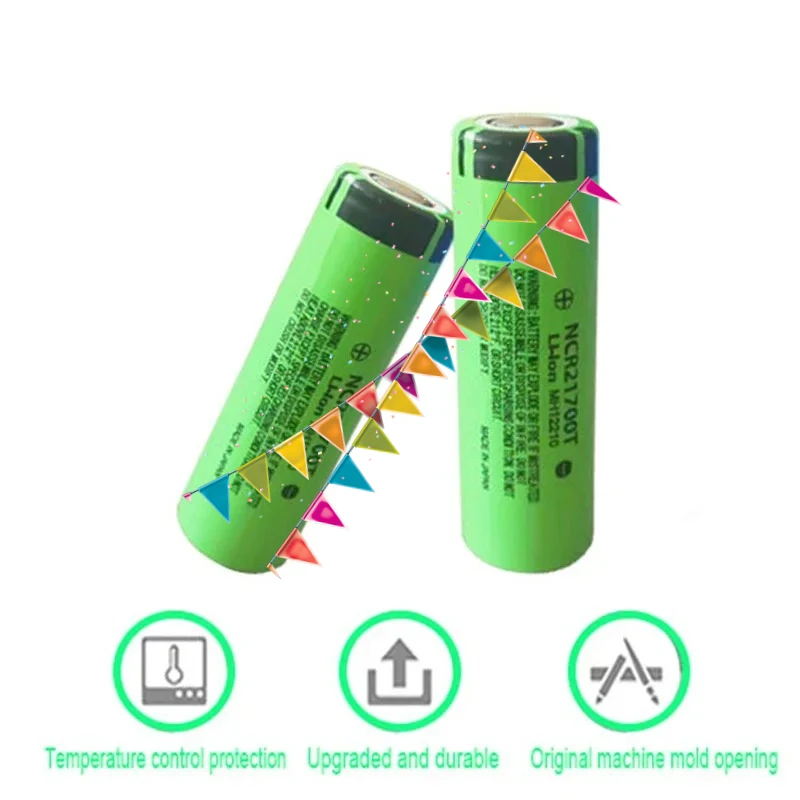 

For Camera Flashlight Microphone Shaver Toys Power Bank 3.7V 4800mAh NCR21700T Lithium Rechargeable Battery