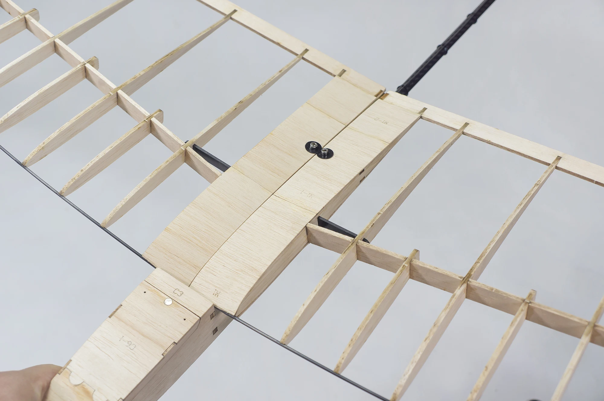 Diskus Start segel flugzeug Balsawood dlg Kit fd12 1200mm(47 '') Flügels pann weite Wind runner Kit Balsaholz Modellbau satz – Detail 10