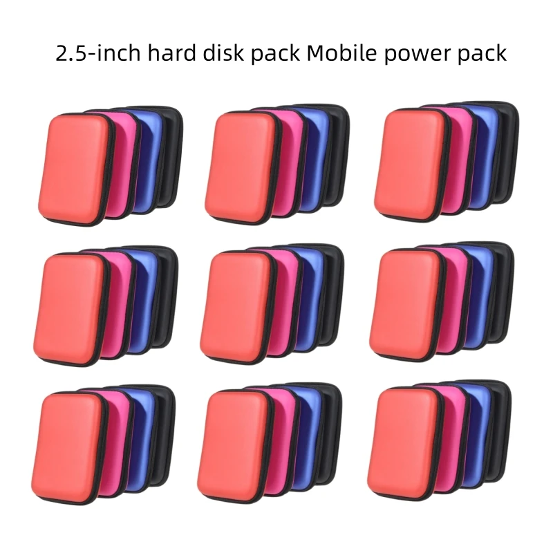 1pcs Bag External USB Hard Drive Disk Carrying Case For 2.5 Inch SSD HHD Earphone Storage Bag Hard Disk Box Zipper Pouch