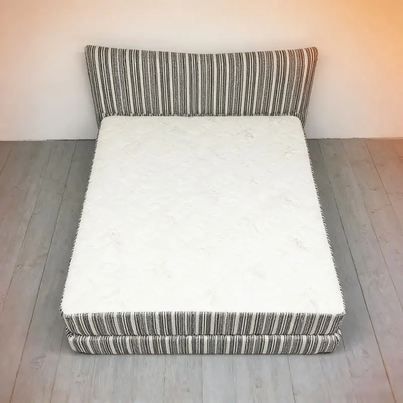 & [Removable Washable] Vintage Style Vacuum Compressed Bed Cotton-Linen Chenille Fabric Roll-Pack Pure Foam Bed Small-Sized Ome