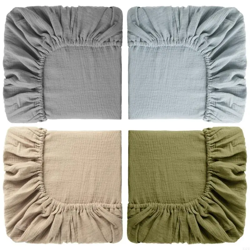 XXFE 1PC atau 4PCS Lembar Bayi yang Dipasang untuk Crib Unisex Mengubah Penutup Tempat Tidur Sleeve Bed