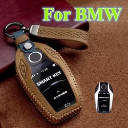 Brand New Leather Car Key Case Cover Bag For Bmw 1 3 5 7 Series X1 X3 X5 X6 X7 F30 G20 F34 f31 G30 G01 F15 G05 I3 M4 Accessories