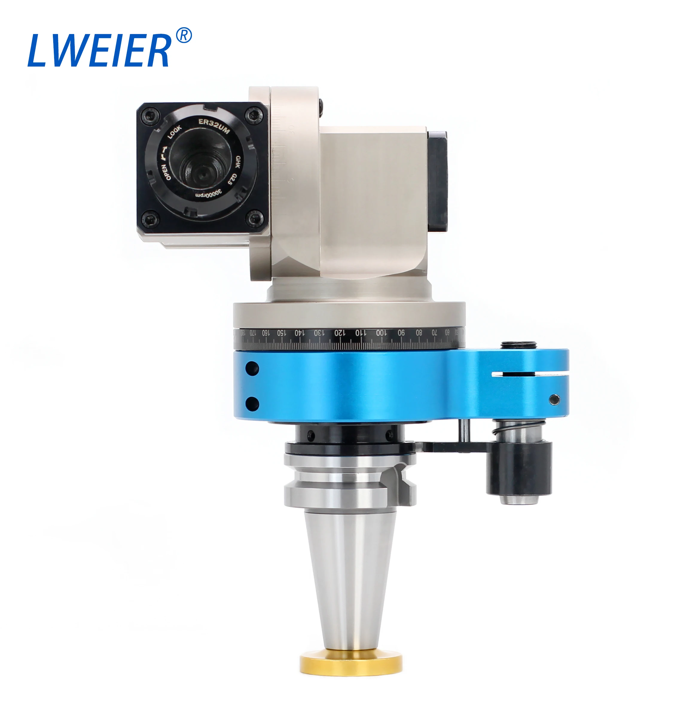BT40 Universal ISO Arbitrary Rotation Angle Head HSK63A CAT40 CAT50 360 Degree Side Milling For Machine Tools Accessories