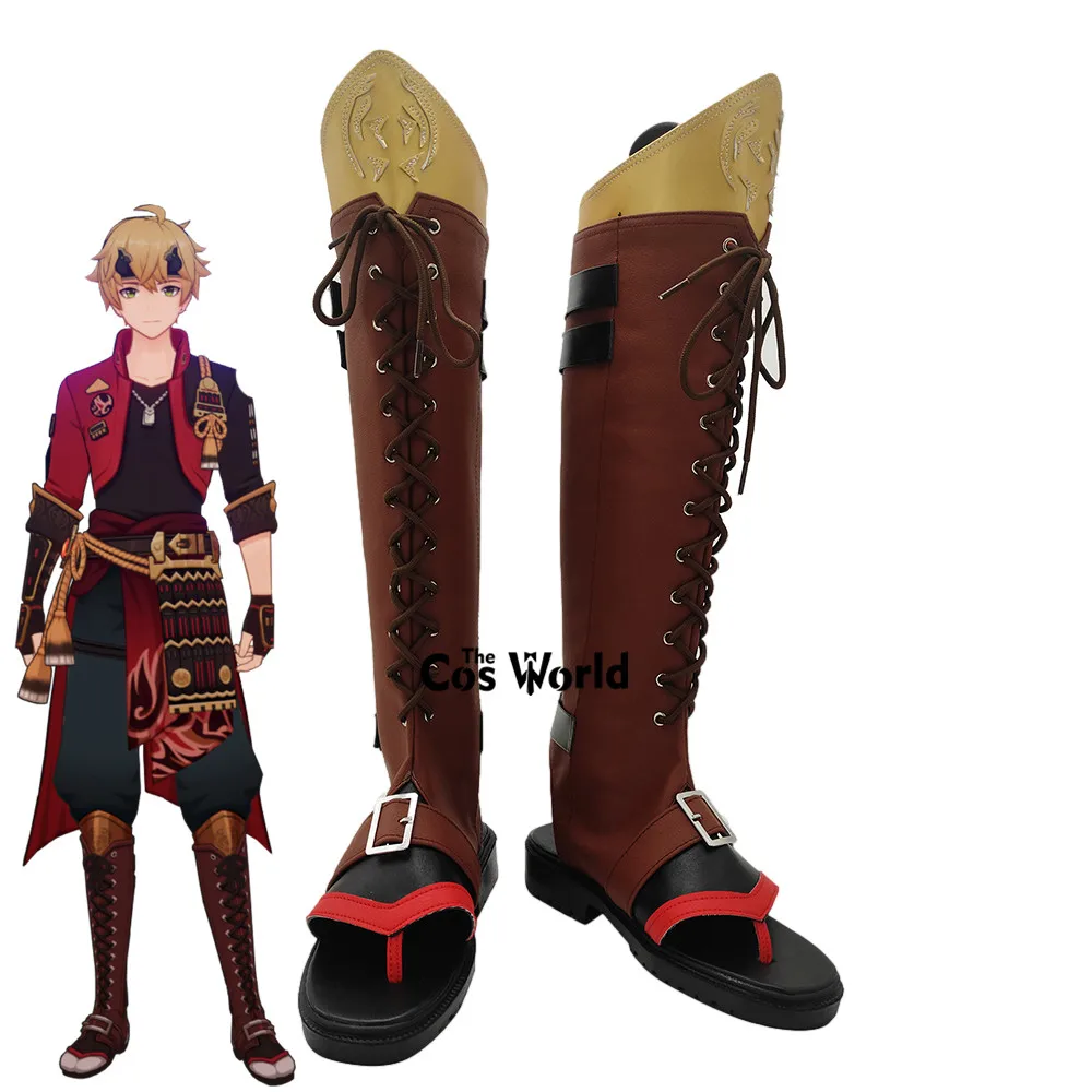 Genshin Thoma Games Customize Cosplay Shoes Boots