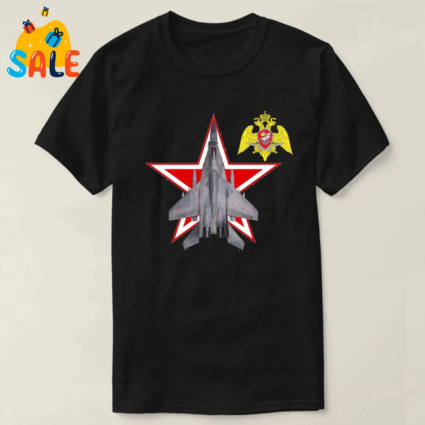 Russian Air Force Red Star MiG-29 Fulcrum Fighter T-Shirt. Premium Cotton Short Sleeve O-Neck Mens T Shirt New S-3XL