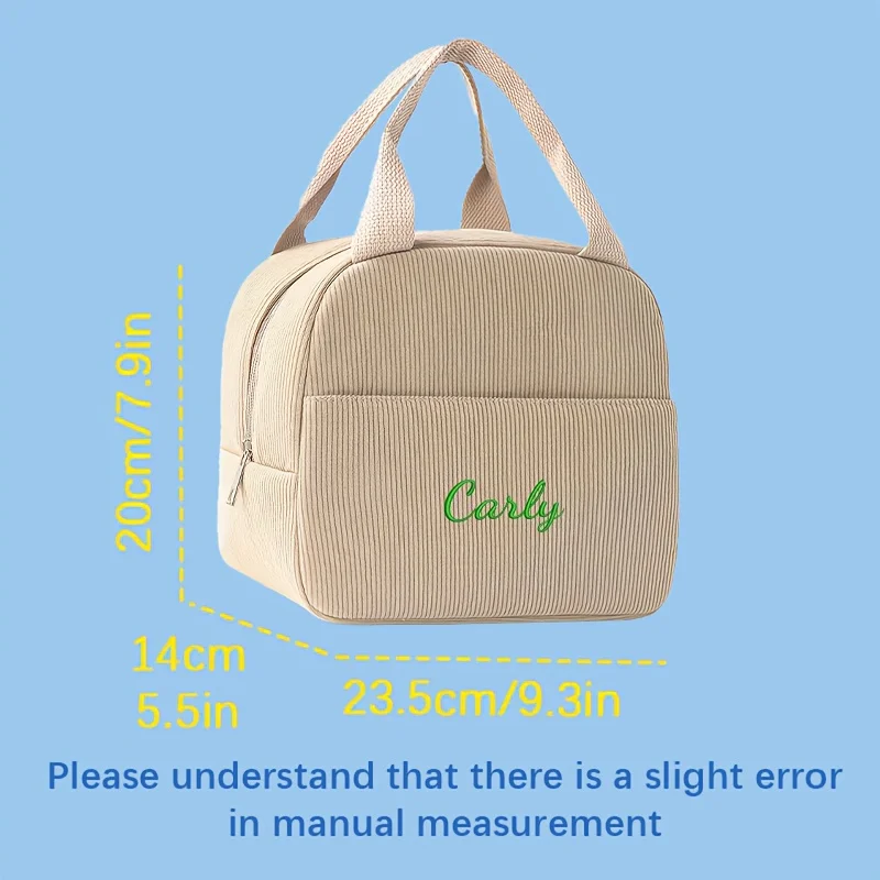 Personalisierte, thermoisolierte Lebensmittel-Tasche für Kinder, Schultaschen für Paare, Unisex, tragbare Lebensmittel-Aufbewahrungstasche, Studenten-Lunchbag – Detail 8
