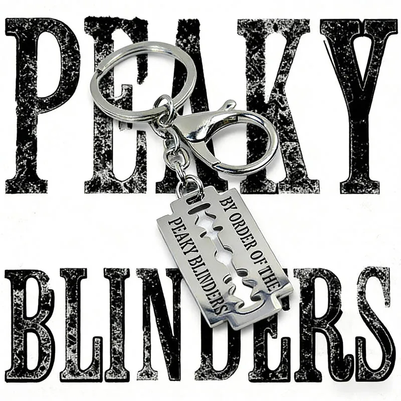 

Movie Peaky Blinders Tommy Shelby Cosplay Keychain Alloy Blade Pendant Keyring Key Chain Bag Ornament Accessory Decoration Props