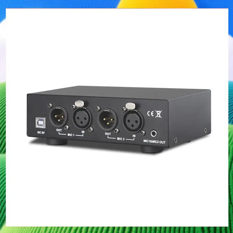 

Compact 2 In 2 Out 48V Phantom Power Supply Universal For Condenser Microphone Music Recording Equipment-ABPS