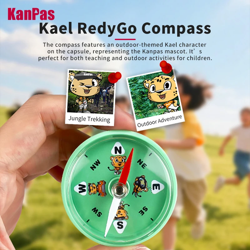 Kanpas 3pcs/lot & 12pcs/lot Kael RedyGo Compass, Lightweight for kid's Outdoor Use, Kael Scout Teaching Compass, liquid free