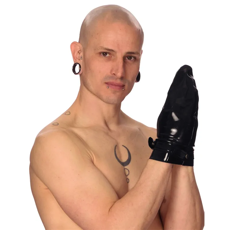 Handmade Unisex Men Women Black Latex Boxing Pray Round Wrist Tight Together Gloves Free Shipping Factory Rapid Production