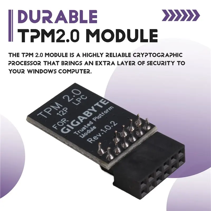 وحدة TPM2.0 الأعلى مبيعًا وحدة LPC 12Pin مع ترقية إنفينيون SLB9665 ويندوز 11 للوحة الأم جيجابايت لـ GC-TPM2.0 S