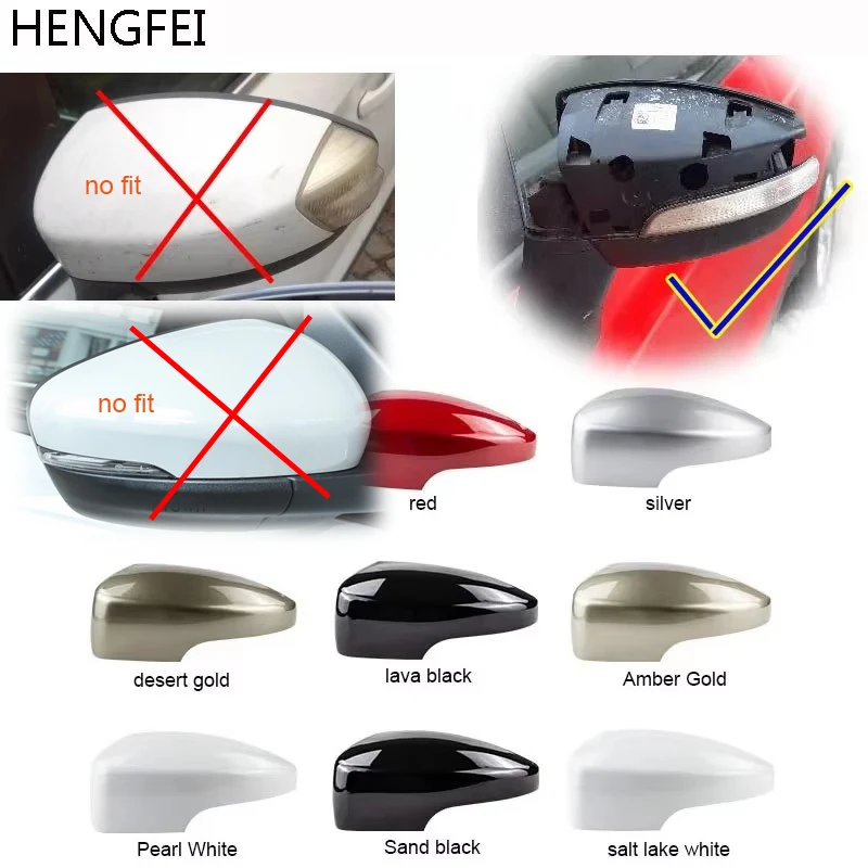 Car Accessories For Ford Kuga EcoSport 2013-2019 Rearview Mirror Cover Lid Case Shell
