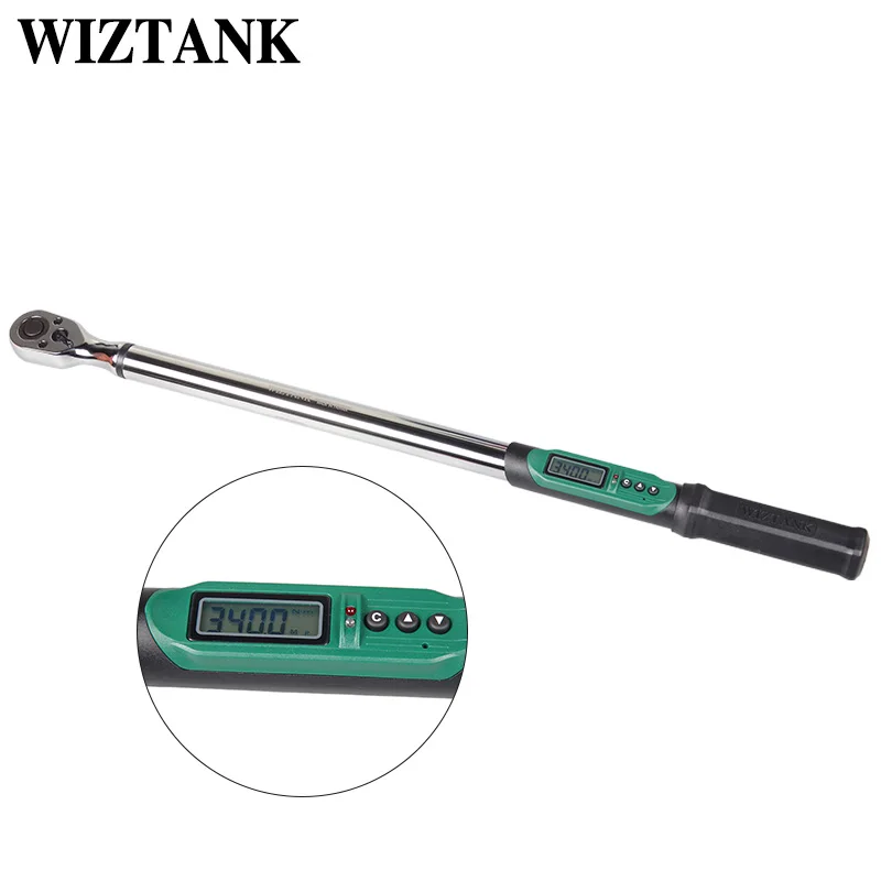 WIZTANK Digital Torque Wrench ET Reversible Quick Release Ratchet Spanner 1/4 3/8 1/2 Inch, 1.5-410Nm Bike Car Repair Tool