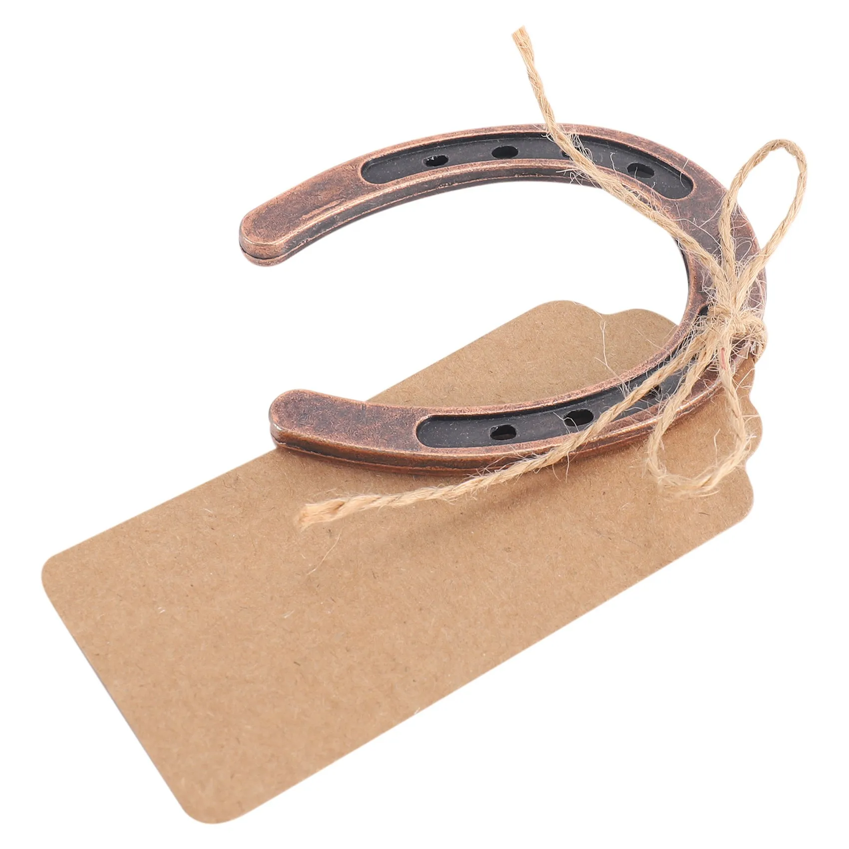 A58Z 10Pcs Good Lucky Horseshoe Wedding Favors with Tags Rustic Horseshoe Gifts for Vintage Wedding Party Decorations