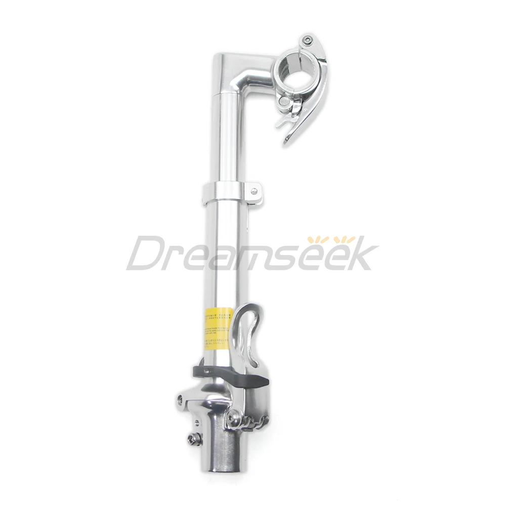 Folding Bike Stem for 31.8mm Handlebar 28.6mm Front Fork Bicycle Quick Release Left Fold 70mm Adjustable Aluminum Alloy Cycling
