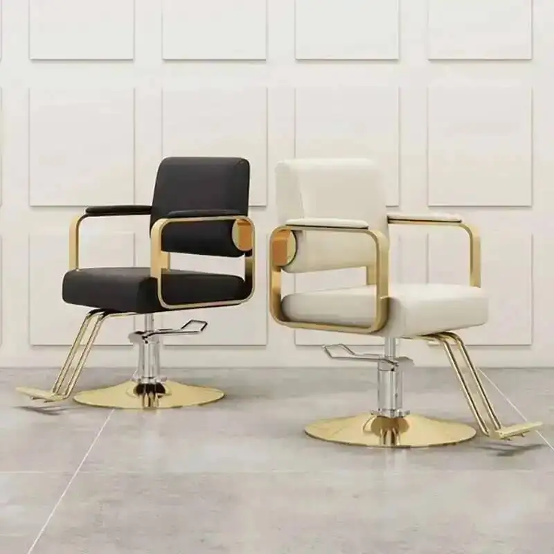 Silla de barbero profesional de moda nórdica, equipo Simple de lujo, diseño de silla de barbero, muebles comerciales Moderm Sillon Barbero