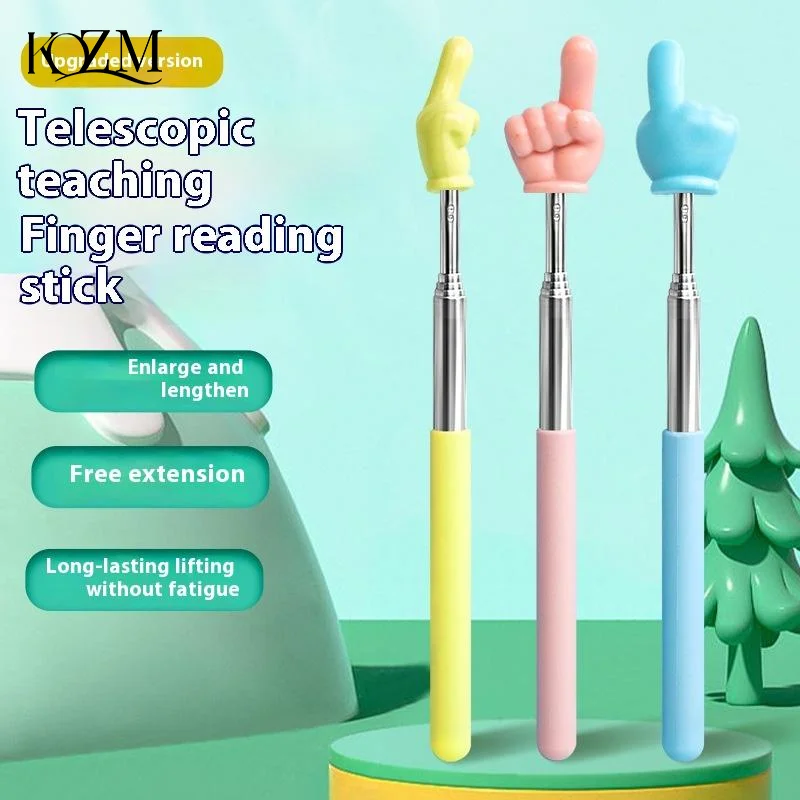 

Durable Stainless Steel Teaching Pointer Telescopic Rod Finger Design Teaching Stick Classroom Finger Teachers