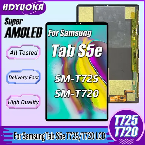 10.5 "Super AMOLED Tablette LCD Pour Samsung Tab Sinspectés 10.5 SM-T720 T720 SM-T725 T725 LCD Écran Tactile Digitizer Assemblée