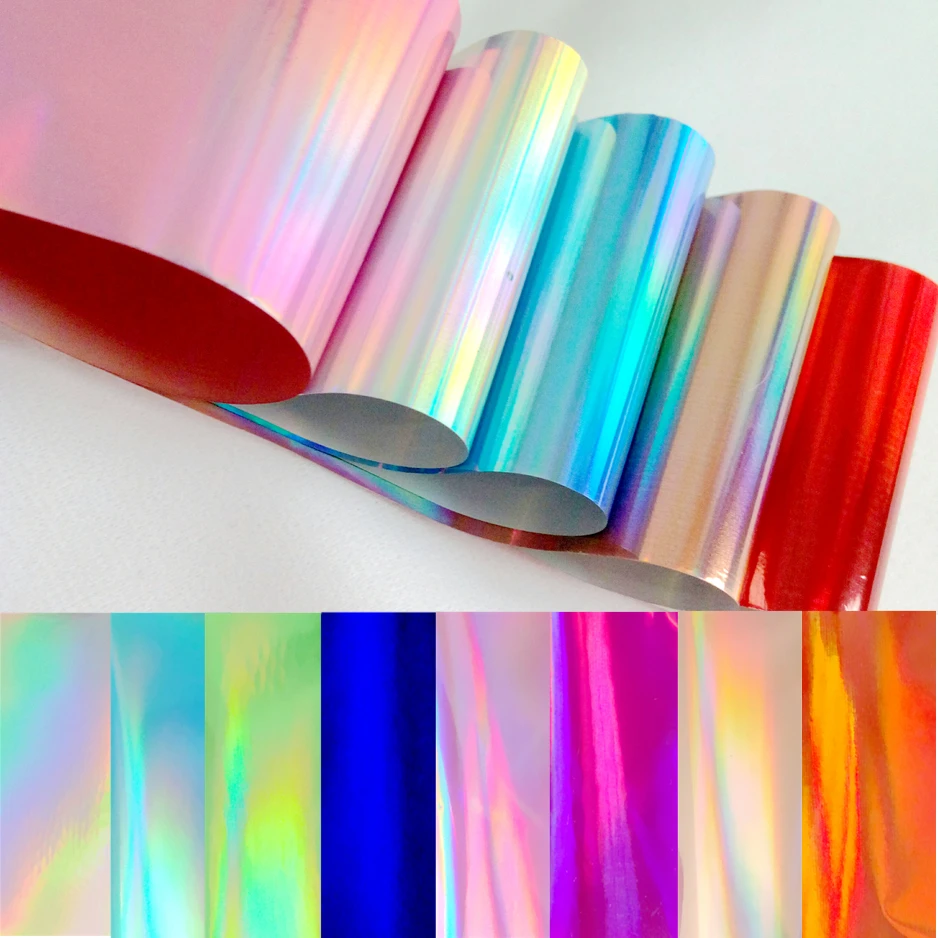 100cm Großhandel Laser Silber Nagel Aufkleber holo graphische Nagel folie für Finger Transfer Nägel Kunst Aufkleber