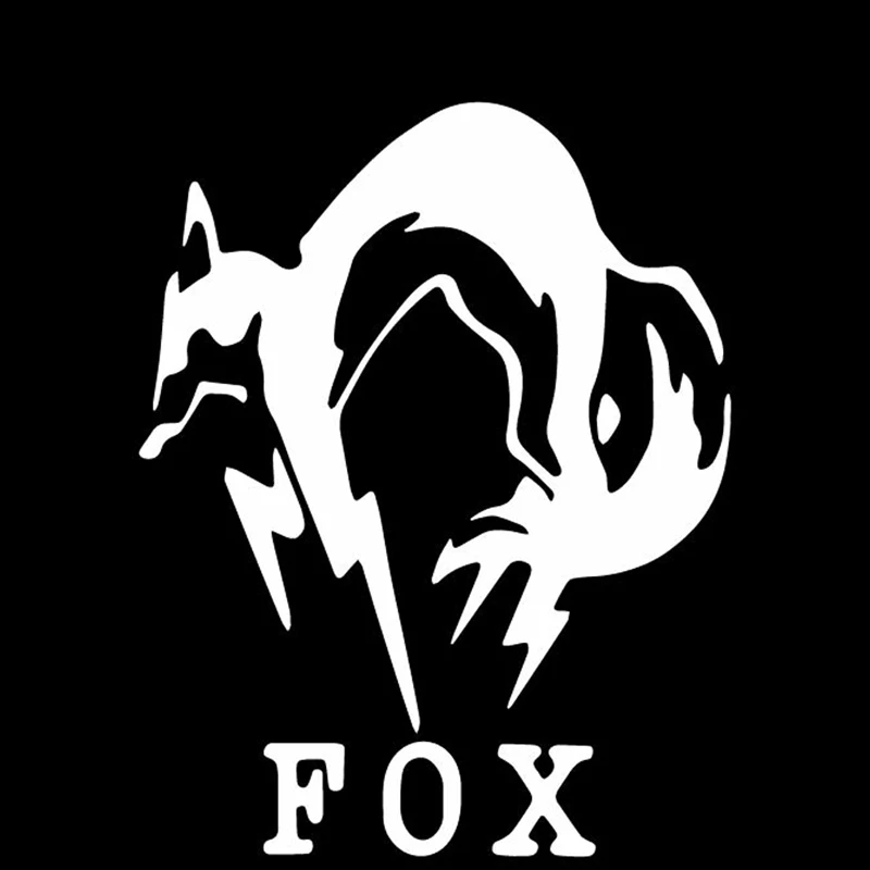 Car Sticker FOX Creative Decorative Pattern Car Window Car Sticker PVC Decal Waterproof Sunscreen Black/White,16cm*13cm