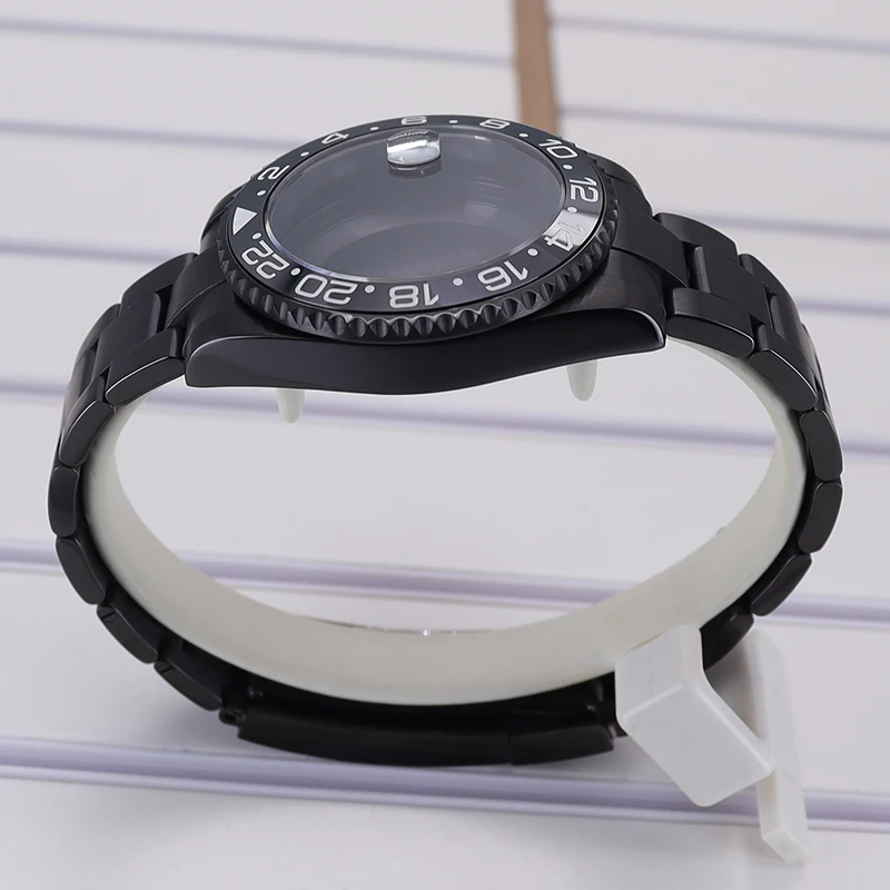 20ATM Taucher 40mm Hochwertiges NH35 NH36 Uhrengehäuse mit Armbändern, 120 Klicks für NH35 NH36 NH34 ETA 2824 8215 Uhrwerk, GMT SUB Gehäuse, Saphirglas – Detail 9