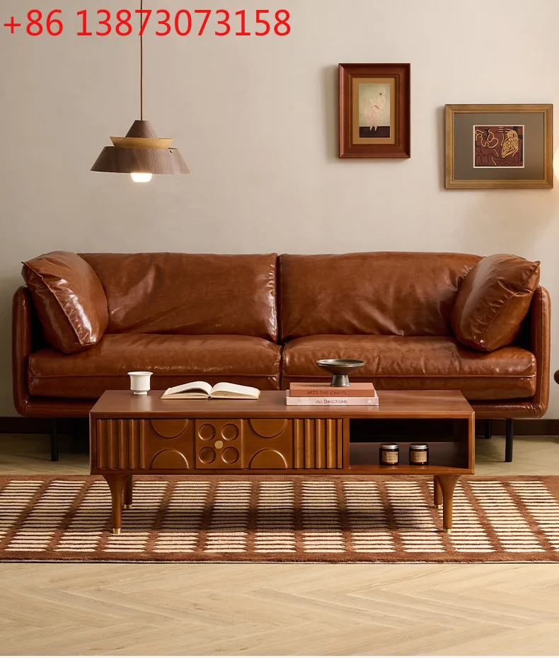 

Medieval boxwood carving flower coffee table living room home open storage rectangular coffee table