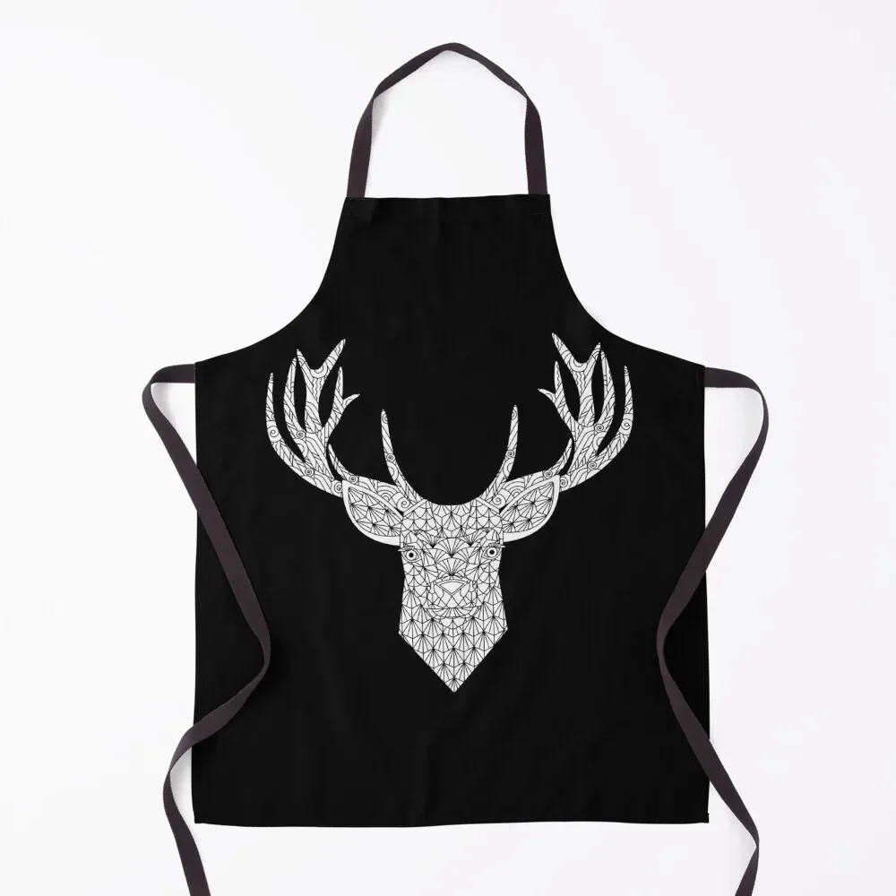 

Deer Portrait in Patterns Apron Kitchen on the wall waiter House Things For Home And Kitchen Kitchen Apras Man Apron