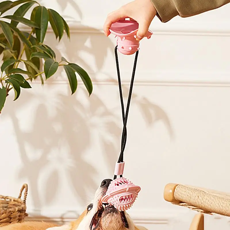 ของเล่นเชือกลูกบอลสำหรับสุนัขของเล่นสำหรับกัดของลูกสุนัขของเล่นสำหรับกัดของเล่นยางดูดน้ำรั่วสำหรับฟัน
