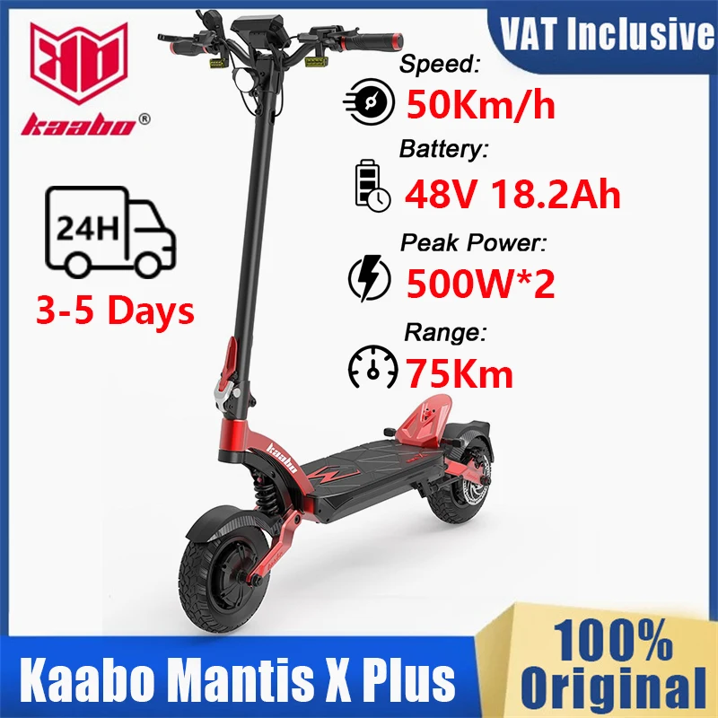 Pre-sell  Kaabo Mantis X Plus Electric Scooter Mid-Mounted Display NFC USB Charging 500W*2 Motor Original Kaabo Kickscooter