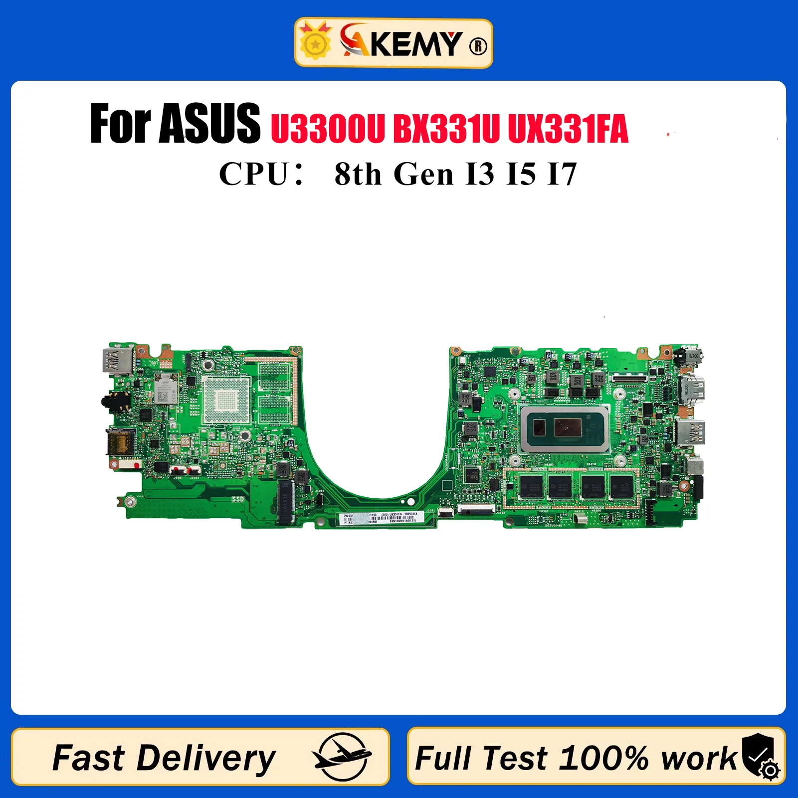 

UX331FA Laptop Motherboard For ASUS ZenBook UX331 U3300U BX331U UX33UA UX33UAL UX33UN Mainboard With I3 I5 I7 CPU 100% tests OK