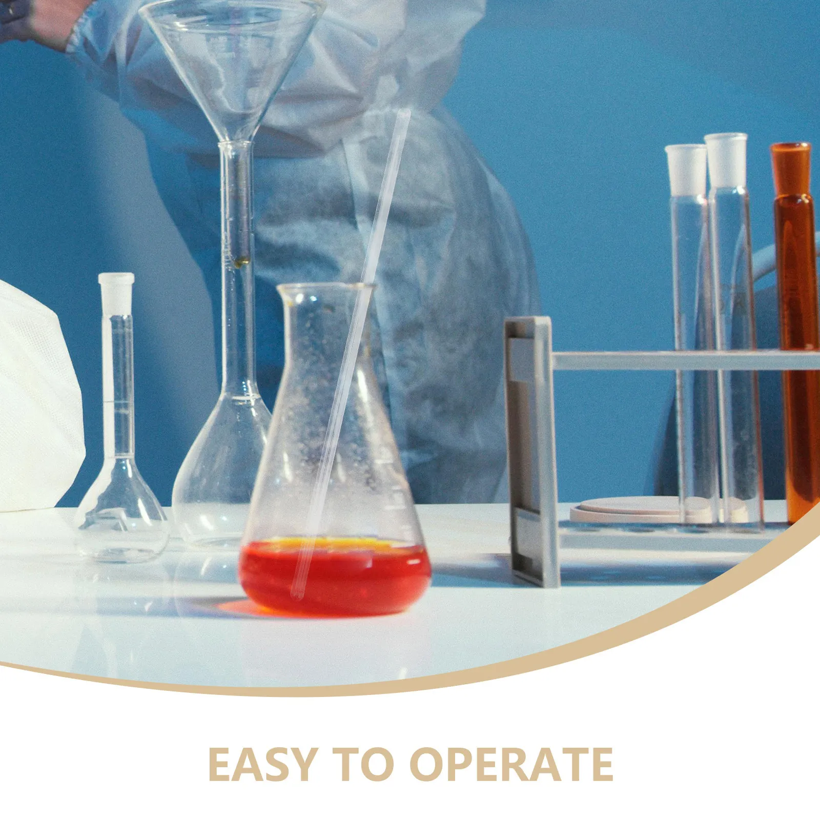 

Набор из 12 стеклянных мешалок для лаборатории, прозрачные инструменты из цельного стекла для растворения, смешивания, перемешивания, бюреток и других лабораторных работ